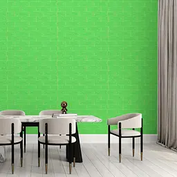 3D панель Sticker Wall самоклеюча 700x770x3мм цегла Зелена 013-3 SW-00000639 - мініатюра 5