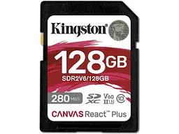 Карта памяти Kingston Canvas React Plus SDXC Class 10 UHS-II U3 ​​128 GB (SDR2V6/128GB)