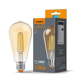 LED-лампа Videx Filament ST64FA 10W E27 2200K бронзова (26629-000)