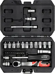 Набір інструментів Yato Spline 1/4" в кейсі, 29 шт