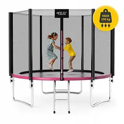 Батут із зовнішньою сіткою 4FIZJO Classic 10FT 312 см Black/Pink (P-5907739314567) - мініатюра 2