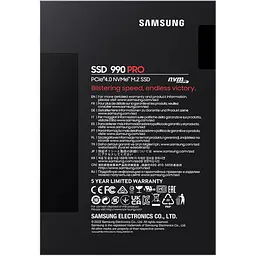 Накопичувач SSD M.2 2280 1TB 990 PRO Samsung (MZ-V9P1T0BW) - мініатюра 5