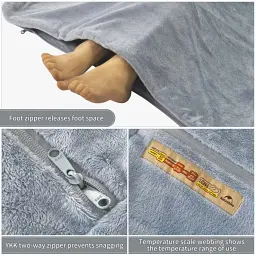 Спальний мішок Naturehike CNK2300SD022 with Pillows Light Grey - мініатюра 4