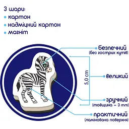 Набір магнітів Magdum Magnetic game Світ тварин 75 шт. (ML4032-05 EN) - мініатюра 4