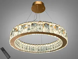 Підвісна люстра Diasha 585/600G золото кришталь 68 Вт LED - мініатюра 2