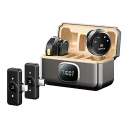 Бездротова мікрофонна система Remax K22 dual-mic (iP/Type-C) Tarnish