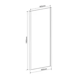 Душова стінка Eger 80x190 599-150-80W(h), прозорий - мініатюра 2