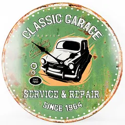 Годинник настінний Technoline 596579 Classic Garage (596579), Зелений