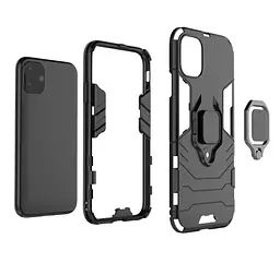 Чохол бампер Primolux Ring Armor для Apple iPhone 11 Black - мініатюра 5