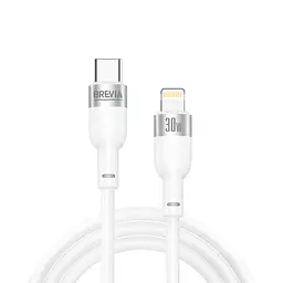 Кабель Brevia Type-C to Lightning 30W 1,2м, білий ZIP(52120WCLZ1)