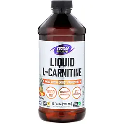 Жироспалювач NOW L-Carnitine 1000 mg Liquid, 473 мл - Фруктовий пунш