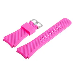 Силіконовий ремінець Watchbands для Samsung Gear S3 Samsung Galaxy Watch 46mm Silver - рожевий (WB001PINK) - мініатюра 3