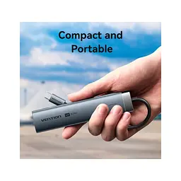 Концентратор Vention USB-C 5-in-1 3xUSB 3.0 + HDMI 4K60Hz + USB-C PD100W gray (TGMHB) - мініатюра 10