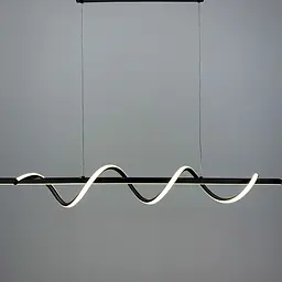 Закручена LED люстра у чорному корпусі 100 см | Арт. H22L-1000 BK | Line F - мініатюра 3