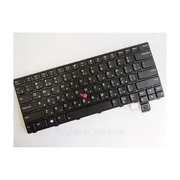 Клавіатура ноутбука Lenovo ThinkPad T460/T460P чорна з чорн. рамкою / з ТП / з підсв. UA/RU/US (A43476) - мініатюра 2