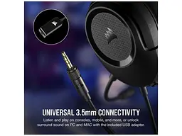Гарнітура Corsair HS35 SURROUND v2 Black (CA-9011386) - мініатюра 3