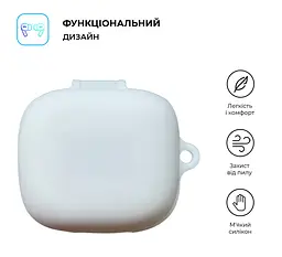 Силіконовий чохол для навушників OPPO Enco X3i, Hang Case, білий, ультратонкий захисний кейс товщиною 2 мм, захист від подряпин, пилу та ударів, компактний, з карабіном для кріплення, ArmorStandart (ARM80045) - мініатюра 2