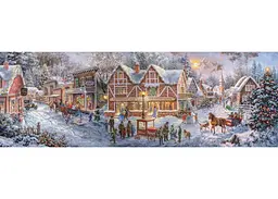 Пазл Clementoni Classic Christmas Collection: Різдвяними вулицями міста (Classic Christmas Collection - Getting Ready For Christmas Panorama Puzzle - 1000 pcs.), 1000 ел. (панорама) (39927) - мініатюра 2