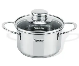 Каструля BAMBINO зі скляною кришкою Fissman Ø14 см kuh0009867 - мініатюра 1