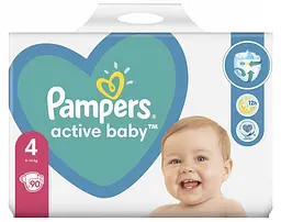 Підгузки Pampers Active Baby 4 (9-14 кг), 90 шт. - мініатюра 2