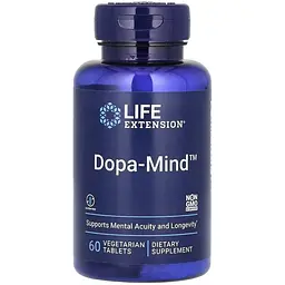 Екстракт дикого зеленого вівса Life Extension Dopa-Mind, 60 вегатаблеток для підвищення рівня дофаміну в мозку