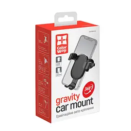 Універсальний автотримач ColorWay Metallic Gravity Holder Black (CW-CHG01-BK) - мініатюра 6
