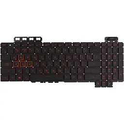 Клавіатура для ноутбука ASUS TUF Gaming FX504GD чорна, без фрейму, підсвітка (KB315321)