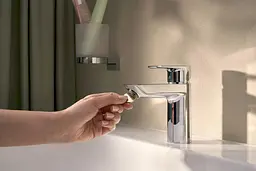 Змішувач для умивальника Hansgrohe Neovis Q 100 з д/к push-open chrome 71348000 - мініатюра 5