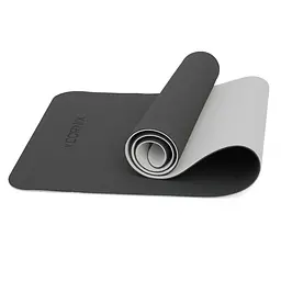Килимок спортивний Cornix TPE 183 x 61 x 0.6 см для йоги та фітнесу XR-0349 Black/Grey - мініатюра 6
