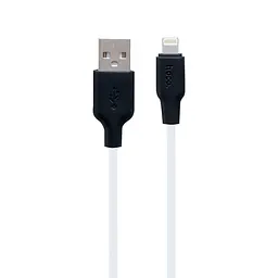 Кабель HOCO X21 Plus Silicone Lightning 2m Чорно-білий