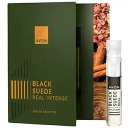 Листівка з пробним зразком Туалетної води Avon Black Suede Real Intense 0.6 мл