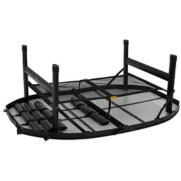 Складний стіл Bo-Camp Woodbine Oval 100x70 cm Black/Wood look (1404185), Коричневий - мініатюра 4