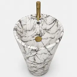 Умивальник VBI Bolonia підлоговий 39x40 см black veins VBI-019033