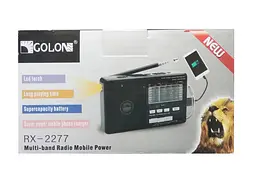 Радіоприймач з USB + Micro SD і акумулятором, Golon RX-2277 Чорний, з MP3 плеєром від флешки (ST) - мініатюра 8