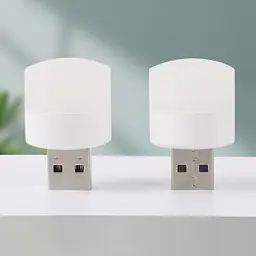 USB LED лампочка циліндрична, холодне світло біла - мініатюра 5