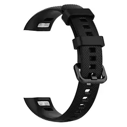 Силіконовий ремінець Primo для фітнес-браслета Huawei Honor Band 4/5 Black - мініатюра 3