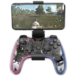 Геймпад G180BT RGB, Transparent, бездротовий (Bluetooth 5.0) PC / PlayStation 3/4 / Switch / Havit teh0028544