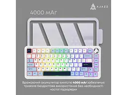 Клавіатура Ajazz AK820 MAX PLUS Daydream White-Dark Blue (AK820MAX-DD-BWD) - мініатюра 5