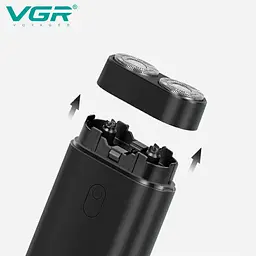 Електрична чоловіча бритва для бороди VGR V-341 Роторна акумуляторна електробритва для гоління Чорна 5 Вт - мініатюра 3