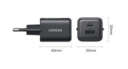Зарядний пристрій UGREEN X514 GaN 2в1 для iPhone 16/15/14 Samsung Galaxy/Xiaomi Tablet/iPad 20 Вт Black (55534) - мініатюра 3