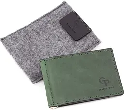 Шкіряний чоловічий затискач для грошей GRANDE PELLE 12х8х1 см acs0027525 - мініатюра 6