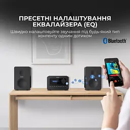 Мікросистема Sharp Micro Sound System Black (XL-B520D(BK)) - мініатюра 4