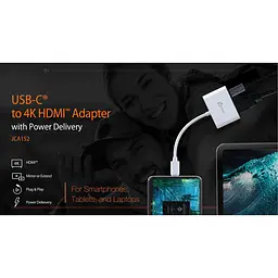 Багатопортовий мультиадаптер J5create JCA152-N, USB-C 2-в-1 билий - миниатюра 10