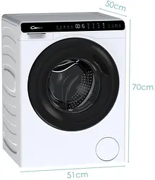 Пральна машина Candy CW50-BP12307-S компакт 70 см висота 5 кг - мініатюра 8