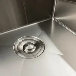 Кухонна мийка нержавійка 78x48 R Platinum Handmade (два отвори, круглий сифон 3,0/0,8), Нержавіюча сталь - мініатюра 3