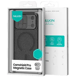 Карбонова накладка Nillkin CamShield Pro Magnetic для Apple iPhone 17 Pro (6.3) Transparent black - мініатюра 6