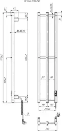 Електрична рушникосушарка HF Slim 1170x250 white matte 3.164.045798.WM, Білий матовий, нижнее, Електронний - мініатюра 5