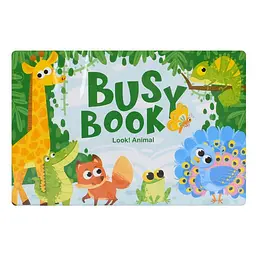 Книга-іграшка м'яка розвивальна Bambi Busybook Зелений (BK-203-D-801)