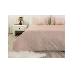 Покривало Руно Apricot ромб велюр 150х220 (360.55_Apricot ромб) - мініатюра 3
