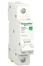 Автоматичний вимикач 1-полюсний Schneider Electric RESI9 1P 20A крива "C" 6 kA (R9F12120)